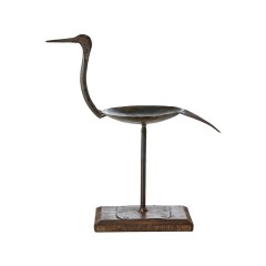 BIRD CANDLE HOLDER BROWN    - CANDLE HOLDERS